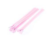 Unique Bargains Clothes Invisible Nylon Coil Zippers Tailor Sewing Craft Tool Pink 25cm 5 Pcs