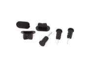 3set Black Anti Dust Headset Plug Ear Cap Cover Stopper for iPhone 5 5S 6