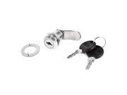 Unique Bargains 1.5 Height Household Silver Tone Drawer Cabinet Door Cam Lock Keys