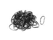 Unique Bargains 51 Pcs Black Ponytail Holder Rubber Hair Ties Bands Hair Ties Bands for Lady Girl