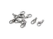 Unique Bargains 10 x 10mm Lobster Claw Clasps DIY Fasteners Dark Gray for Necklace Bangle