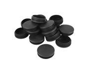 Unique Bargains 20 Pieces Black Plastic 76mm Dia Round Tubing Tube Insert Caps Covers Protectors