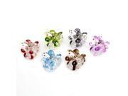 Unique Bargains Lady 6 Color Plastic Butterfly Shaped Hairpin Hair Claw Clip 6 Pcs