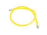 Unique Bargains 5mm Thread Double End 19.7 PU Hose Pipe Clear Yellow for Air Compressor