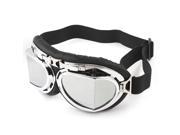 Unique Bargains Cycling Skiing Ski Racing Silver Tone Lens Goggles Eyewear Protective Glasses