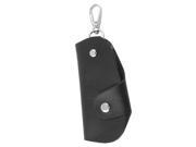 Unique Bargains Unique Bargains Black Faux Leather Car Keyring Key Carrying Holder Bag