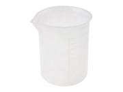 Unique Bargains Home Clear White Plastic Ingredients Water Sauce Liquid Measuring Cup 250ml
