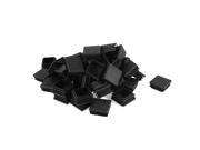 50 x Plastic Pipe End Caps Bung Tube Tubing Insert Plugs Square 40mmx40mm