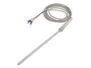 150mm x 5mm Steam Measuring K Type Thermocouple Probe 2 Meters