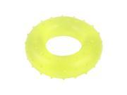 Unique Bargains Fitness Exercise Rubber Massage Hand Grip Ring for Stress Relieve Yellow