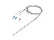 Unique Bargains Liquid Measuring 150mm x 5mm PT100 Thermocouple Probe 2 Meters