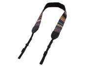 Travel Portable Multicolor Striped Shoulder Belt Neck Strap for Camera