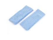 Unique Bargains Pair Handy Face Washing Headband Hair Tie Band Blue for Women