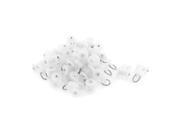 Unique Bargains 30 Pcs Plastic 12mm Dia Wheel Oval Ring Curtain Track Carrier Rollers White