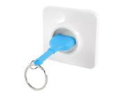 Unique Bargains Blue Key Hanger Key Chain Unplug Socket Shape Ring Hook Holders