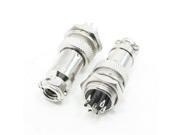 Unique Bargains 2 x Industrial Aviation Plugs Male Female Connectors 7 Poles for 16mm Panel Hole