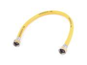 Unique Bargains 19.7 21mm Threaded Flexible Shower Hose Water Heater Connector Pipe Yellow