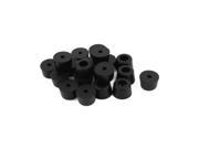 Unique Bargains 20Pcs Black Rubber Table Chair Leg Tips Furniture Protectors 14x12x9mm