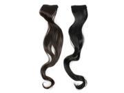 Unique Bargains Unique Bargains 20 Headdress Long Curl Wave DIY Ponytail Wig Black for Lady 2 Pcs