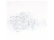 Clear Soft Plastic Double Sided Car Auto Suction Cup 20mm 25 Pcs