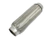 Silver Tone Stainless Steel Braided Exhaust Pipe Bellow 2 x 10