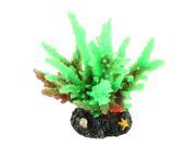 Unique Bargains Simulated Green Silicone Coral Ornament 4.1 Height for Fish Tank