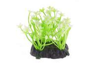 Unique Bargains 5.5cm High Aquarium Lanscape Green Plastic Artificial Aquatic Grass Flowers