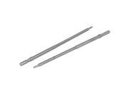 5mmx150mm T8 Round Shank Magnetic Torx Screwdriver Bits Gray 2 Pcs