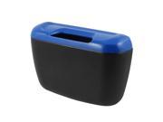 Unique Bargains Black Blue Plastic Compact Trash Can Garbage Bin Box for Car Auto