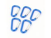 Clip Hook Universal Carabiner Hiking Camping for Keychain Blue 5 PCS