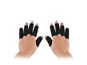 Set 10 Pieces Outdoor Sports Black Elastic Finger Sleeve Cover