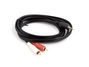Unique Bargains 1.8M 6Ft Length 3.5mm Stereo Plug Male to 2 RCA Male Audio Jack Extension Cable