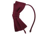 Unique Bargains Korea Stylish Hairstyle Nylon Bowtie Rosybrown Hairdressing Hair Hoop Head Band