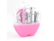 Unique Bargains Eyebrow Tweezer Nail Clippers Earpick Cosmetic Beauty Care Set w Storage Case