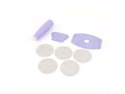 Unique Bargains Purple Double Sided Nail Art Stamping Stamp Scraper Beauty Tool Set 8 in 1