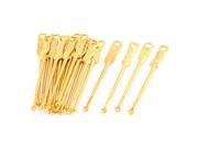 Unique Bargains Gold Tone Metal Ear Pick Spoon Curette Ear Wax Remover Chinese Character Style 20 Pcs