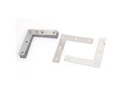 Unique Bargains 10pcs 80mm x 80mm Stainless Steel Flat Corner Brace Fixing Repair Bracket Plates