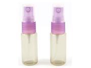 Unique Bargains Cosmetic Container Tool 20ML Spray Bottles Container Light Purple Clear 2 Pcs