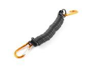 Unique Bargains Plastic Spring Coiled Stretchy Spiral Strap Dual Clasps Keychain Carabiner