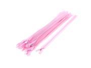 Unique Bargains 20 Pcs 12 inch Long Pink Nylon Zippers Zips for Clothing