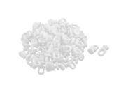 Plastic Curtain Track Rail Carrier Slide Glide Rollers White 20mm Length 80 Pcs