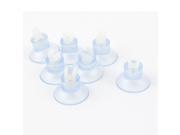 7 Pcs Clear Soft Plastic Fitting 5mm Dia Airline Tube Suction Cup Clip Clamp