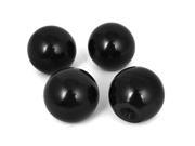 M8 Female Thread Cabinet Lathe Machine Plastic Ball Knob Pull Handle Black 4pcs