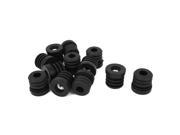 Unique Bargains Black M8 8mm Threaded Blanking End Caps 25mm Round Tubing Inserts 12 Pcs