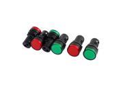 6 Pcs AD16 22D S Industrial 20mA Green Red Pilot Light Signals Indicator Lamp