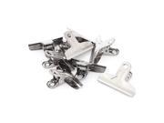 School Office Stainless Steel File Paper Ticket Binder Clips Clamp 2 8pcs