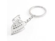 Unique Bargains Silver Tone Telephone Pendant Stainless Steel Key Ring