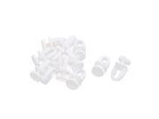 Plastic Window Curtain Track Rail Carrier Glide Rollers White 22mm Height 12 Pcs