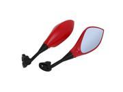 Unique Bargains 2 Pcs Red Plastic Driving Instructor Blindspot Rearview Mirror for Motorcycle