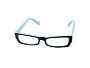 Unique Bargains Women Lady Full Rim Clear Lens Plain Eyeglasses Spectacles Glasses Black Blue